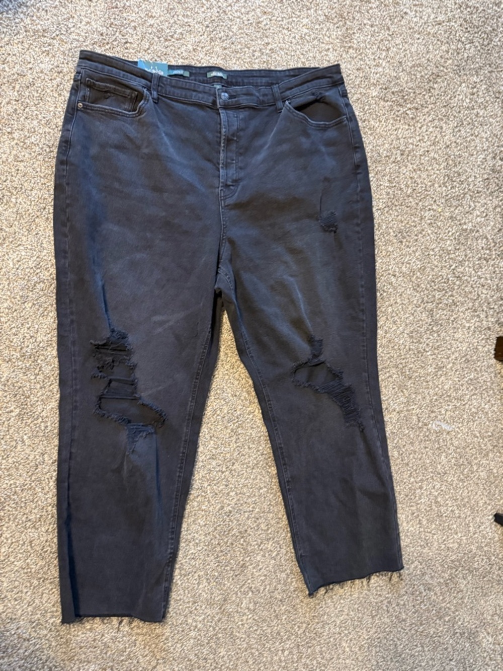 wild fable Black High-Rise Distressed Jeans